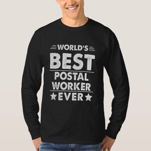 World's Best Postal Worker Ever T-shirt (Voorkant)