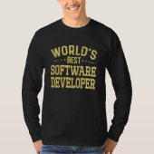 World's Best Software Developer Job Title Software T-shirt (Voorkant)
