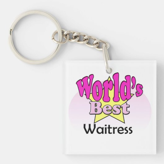 World's best Waitress Sleutelhanger (voorkant)