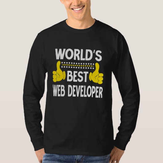 World's Best Web Developer Job Title Web Developer T-shirt (Voorkant)