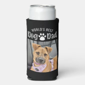 WORLDS BESTE DOG DAD 2 Foto's Pawprint Aangepaste (Seltzer Voorkant)