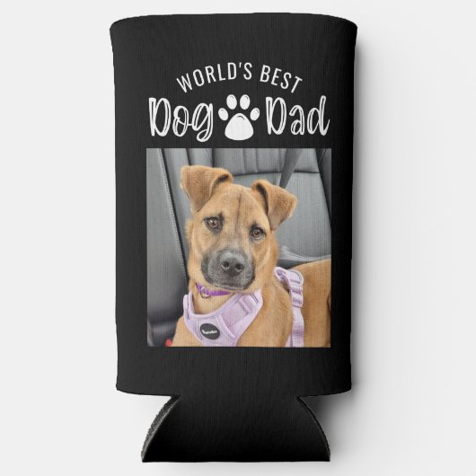 WORLDS BESTE DOG DAD 2 Foto's Pawprint Aangepaste (Voorkant)