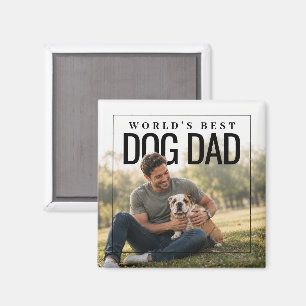 World's Beste Hond Papa FotoPop Magneet