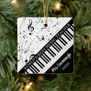 WORLDS BESTE MUSIC-TEACHER Pianotoetsenbord Keramisch Ornament