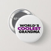 Worlds Coolest Grandma Ronde Button 5,7 Cm (Voorkant /achterkant)