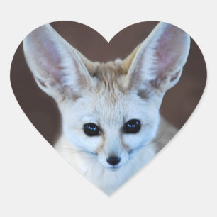 Worlds Cutest Fennec Fox Hart Sticker