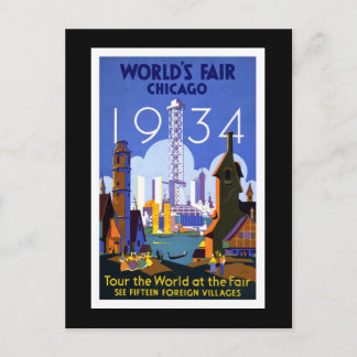 "World's Fair, Chicago 1934" Vintage Briefkaart