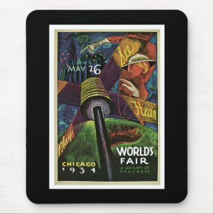 "World's Fair, Chicago, 1934" Vintage Muismat