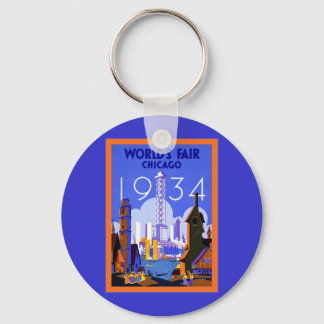 World's Fair Chicago 1934 ~ Vintage Travel Sleutelhanger