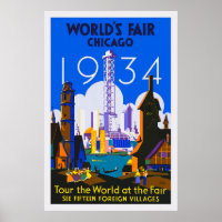 World's Fair Chicago Poster vintage