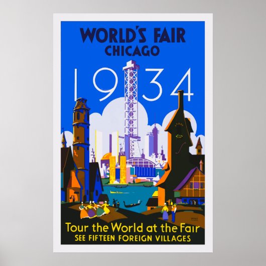World's Fair Chicago Vintage Poster (Voorkant)