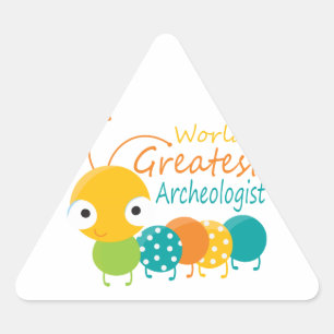 World's Greatest Archaeologist Driehoek Sticker
