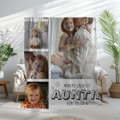 Worlds Greatest Auntie Trendy Photo Strip Fleece Deken