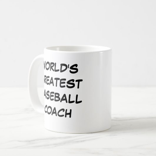 "World's Greatest Baseball Coach" Mug (Devant gauche)
