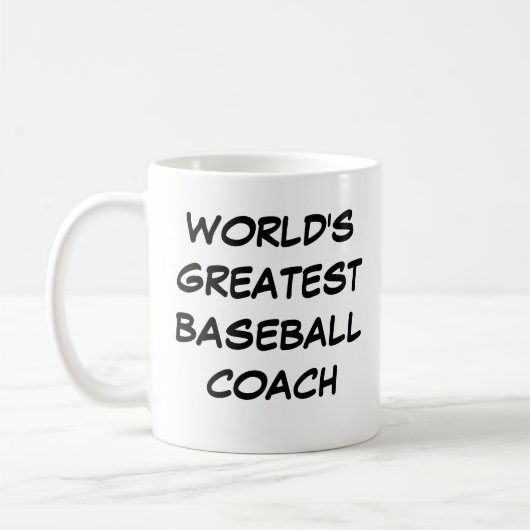 "World's Greatest Baseball Coach" Mug (Gauche)