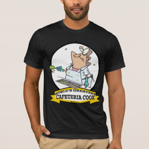 WORLDS GREATEST CAFETERIA COOK LADY CARTOON T-SHIRT