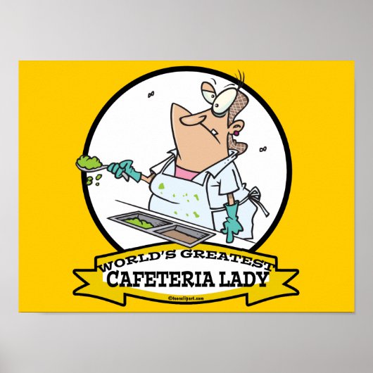 WORLDS GREATEST CAFETERIA LADY CARTOON POSTER (Voorkant)