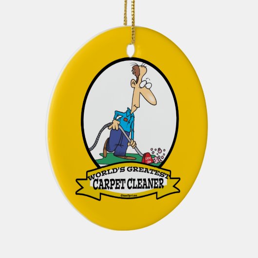 WORLDS GREATEST CARPET CLEANER MANNEN CARTOON KERAMISCH ORNAMENT (Rechts)