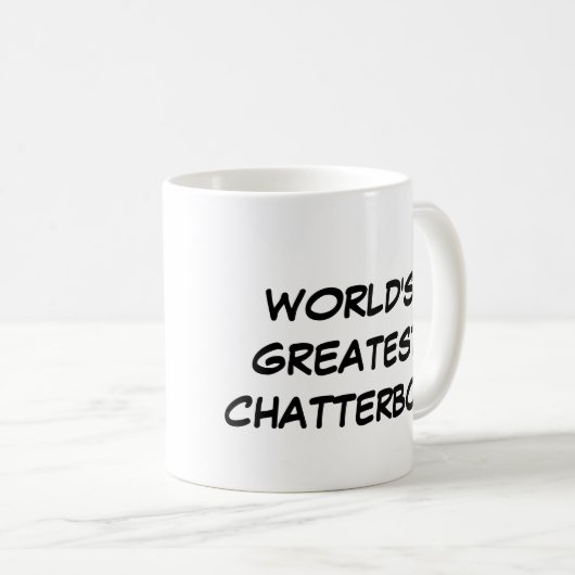 'World's Greatest Chatterbox'-Mok Koffiemok (Voorkant rechts)