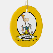 WORLDS GREATEST COMEDIAN MANNEN CARTOON KERAMISCH ORNAMENT (Rechts)