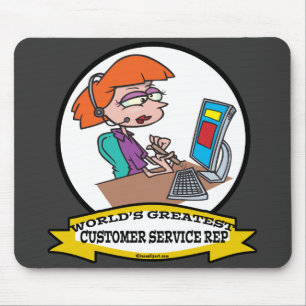 WORLDS GREATEST CUSTOMER SERVICE REP CARTOON MUISMAT
