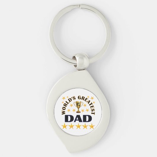 World's Greatest Dad, gold stars, Sleutelhanger (Voorkant)