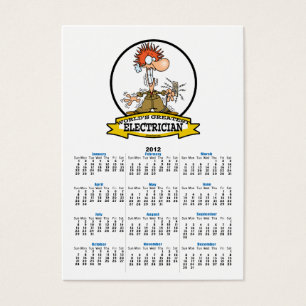 WORLDS GREATEST ELEKTRICIAN MAN CARTOON VISITEKAARTJES