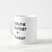"World's Greatest "F" Student" Mug (Devant gauche)