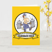 WORLDS GREATEST GARBAGE MAN CARTOON KAART (Gele Bloem)