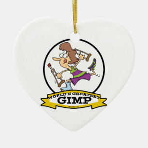 WORLDS GREATEST GIMP VROUWEN CARTOON KERAMISCH ORNAMENT