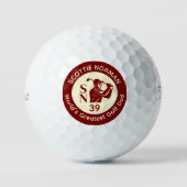 'World's Greatest Golf Dad' deep-red logo Golfballen (Voorkant)