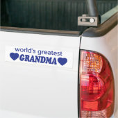 WORLDS GREATEST GRANDMA.  ACHTERGROND BUMPERSTICKER (Op Truck)