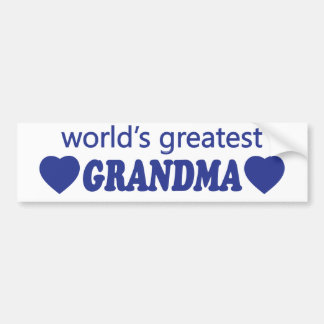 WORLDS GREATEST GRANDMA.  ACHTERGROND BUMPERSTICKER