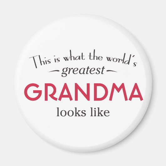 World's Greatest Grandma Magneet (Voorkant)