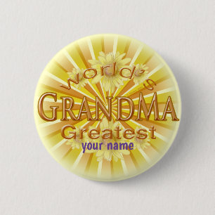 Worlds Greatest Grandma pin-knop Ronde Button 5,7 Cm