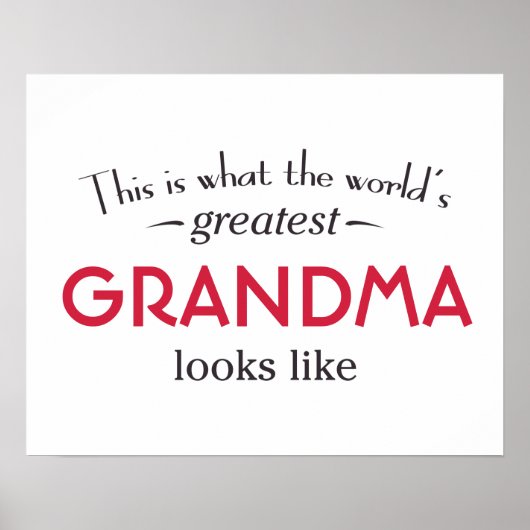 World's Greatest Grandma Poster (Voorkant)