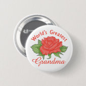 World's Greatest Grandma Ronde Button 5,7 Cm (Voorkant /achterkant)