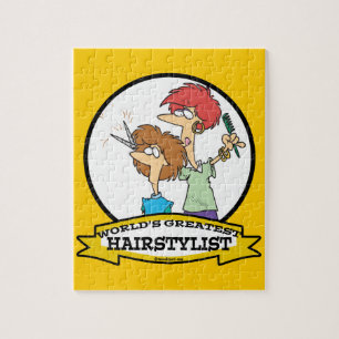 WORLDS GREATEST HAARSTYLIST VROUWEN CARTOON LEGPUZZEL