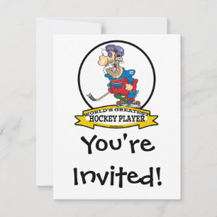 WORLDS GREATEST HOCKEY PLAYER MANNEN CARTOON KAART