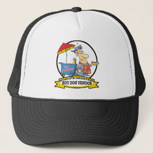 WORLDS GREATEST HOT DOG VENDOR MANNEN CARTOON TRUCKER PET