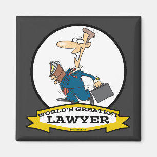 WORLDS GREATEST LAWYER II MANNEN CARTOON MAGNEET