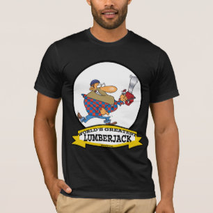 WORLDS GREATEST LUMBERJACK MANNEN CARTOON T-SHIRT