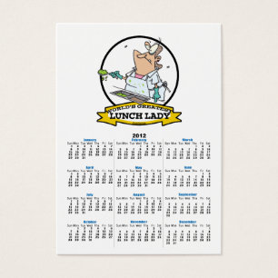 WORLDS GREATEST LUNCH LADY CARTOON VISITEKAARTJES