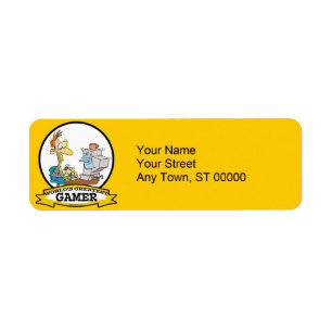 WORLDS GREATEST PC GAMER TEEN CARTOON ETIKET