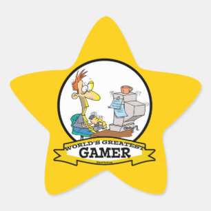 WORLDS GREATEST PC GAMER TEEN CARTOON STER STICKER