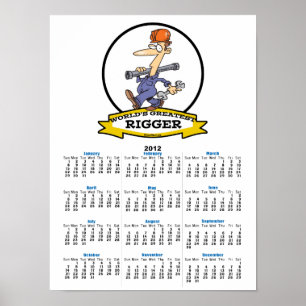 WORLDS GREATEST RIGGER MANNEN CARTOON POSTER