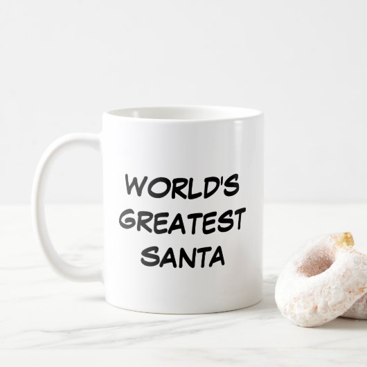 "World's Greatest Santa" Mug Koffiemok (Met donut)