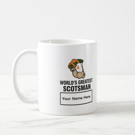 World's Greatest Scotsman Personalized Mug (Gauche)