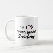 World's Greatest Secretary coffee Mug gift Koffiemok (Links)