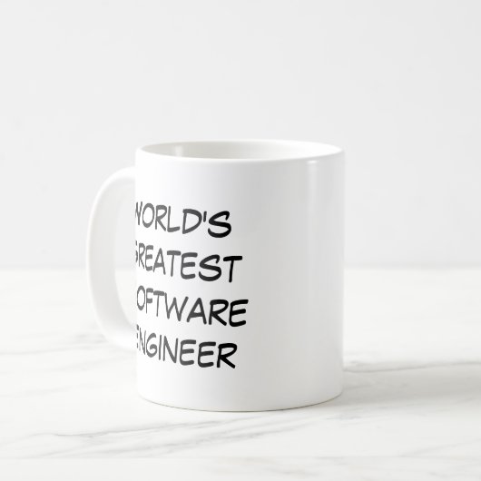 "World's Greatest Software Engineer" Koffiemok (Voorkant links)